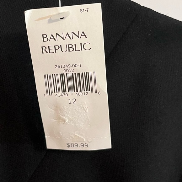 NWT Banana Republic Women’s Preppy Cocktail Black Strapless Dress Sz 12 - Picture 2 of 4